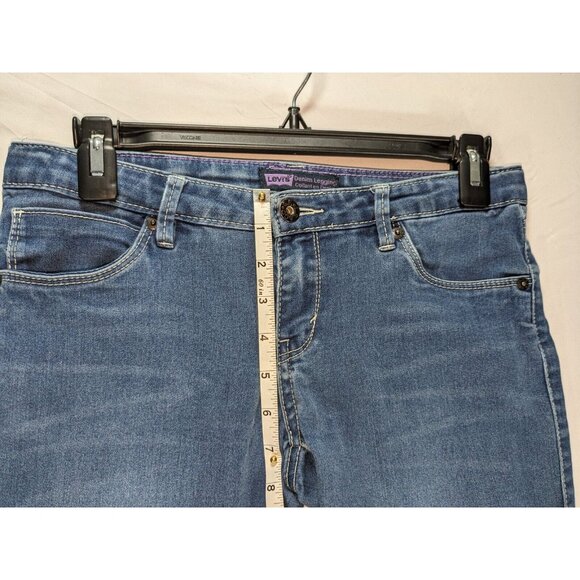 Levi's Girls Distressed Super Stretchy Denim Leggings 14 Jeggings Dark Blue Wash - Picture 4 of 9